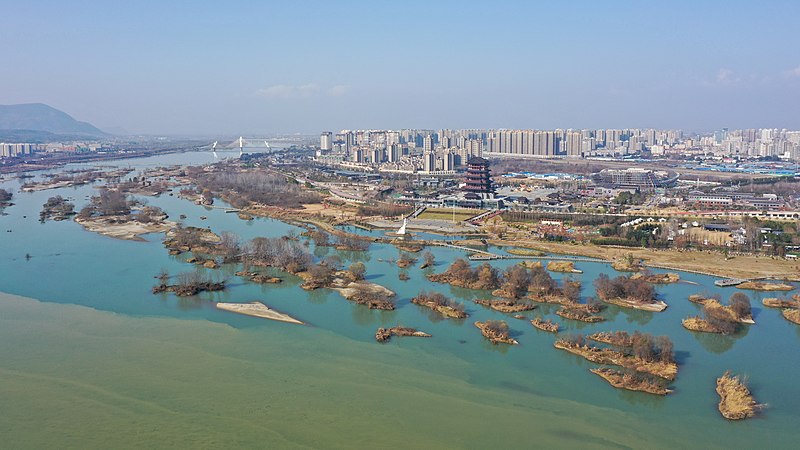 Hanzhong City near Han River Hanzhong City near Han River